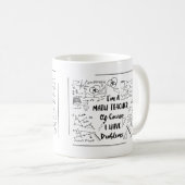 Ik ben een Wiskunde-leraar, natuurlijk heb ik prob Koffiemok (Voorkant rechts)