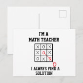 Ik ben een wiskundeleraar, ik vind altijd een oplo briefkaart (Voorkant / Achterkant)