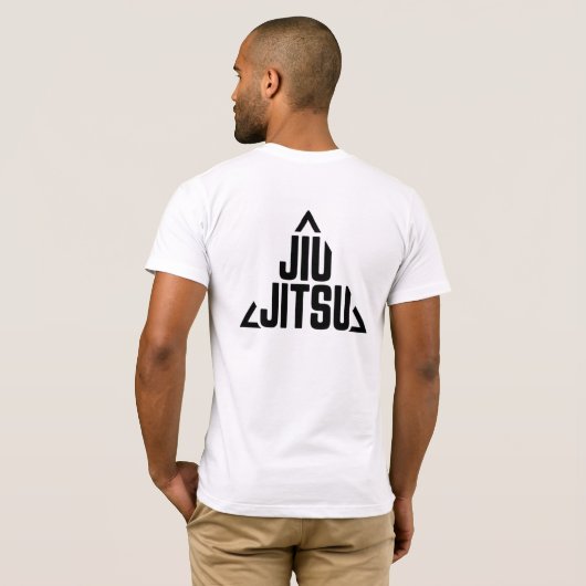 Ik ben een witte jujitsu shirt (Achterkant volledig)