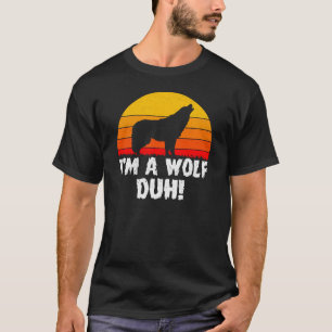 Ik ben een Wolf Duh Funny Easy Halloween kostuum T-shirt