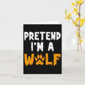 Ik ben een Wolf Funny Lazy Halloween Costume Kaart (Gele Bloem)