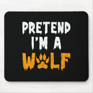 Ik ben een Wolf Funny Lazy Halloween Costume Muismat