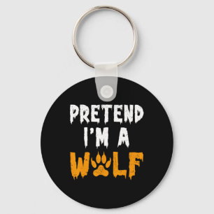 Ik ben een wolf grappig lui Halloween kostuum Sleutelhanger