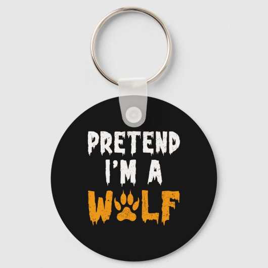 Ik ben een wolf grappig lui Halloween kostuum Sleutelhanger (Voorkant)