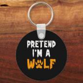 Ik ben een wolf grappig lui Halloween kostuum Sleutelhanger (Voorkant)