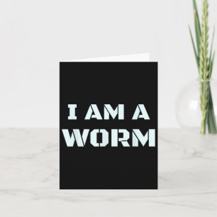 Ik Ben Een Worm In Eenvoudige Kostuum Eenvoudig Gr Kaart