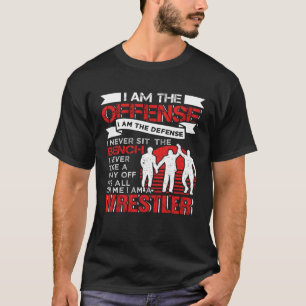 Ik ben een worstelaar worstelen Quotes Fight Sport T-shirt