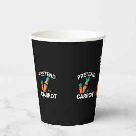 Ik ben een wortel. papieren bekers