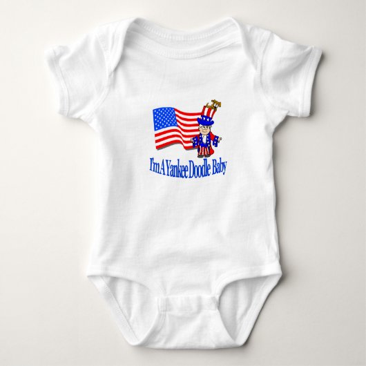 Ik ben een Yankee Doodle Baby Romper (Voorkant)