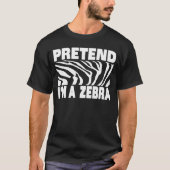 Ik ben een Zebra grappig, makkelijk halloween kost T-shirt (Voorkant)