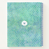 Ik ben een Zeemeermin | Aqua & Gold Mermaid Scale  Notitieboek (Achterkant)