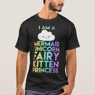 Ik ben een Zeemeermin Eenhoorn Fairy Kitten Kind T-shirt