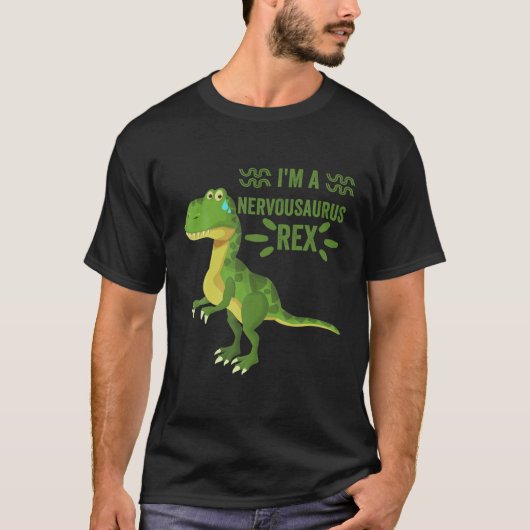 Ik ben een Zenuwnare Funny Dinosaur Rex Halloween T-shirt (Voorkant)