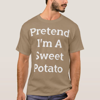 Ik ben een zoete aardappel Costume Party Funny Hal T-shirt