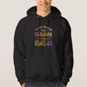 Ik ben een zorgverlener, vrouwen, verpleegster. hoodie (Voorkant)
