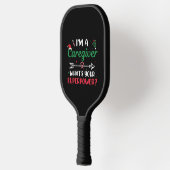 Ik ben een Zorgverlener Wat is je Superpower Kerst Pickleball Paddle (Links)