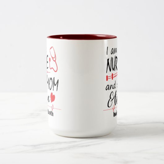 Ik ben een zuster- en mam-Moederdag-koffie-Mok Tweekleurige Koffiemok (Center)