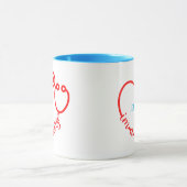 Ik ben een zuster Stethoscoop, aangepaste cadeaubo Mok (Midden)