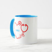 Ik ben een zuster Stethoscoop, aangepaste cadeaubo Mok (Voorkant links)