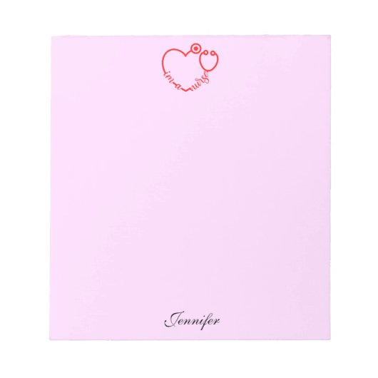 Ik ben een Zuster Stethoscoop Gepersonaliseerde Na Notitieblok (Voorkant)