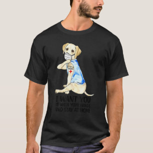Ik ben een zuster Tattoo Cute Labrador in Face Mas T-shirt