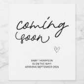 Ik ben een Zwangere Nieuwe Baby Zwangerschap Aanko Wijn Etiket (Enkel label)