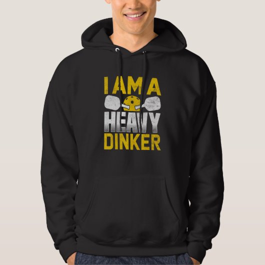 Ik ben een zware drinker pickleball hoodie (Voorkant)
