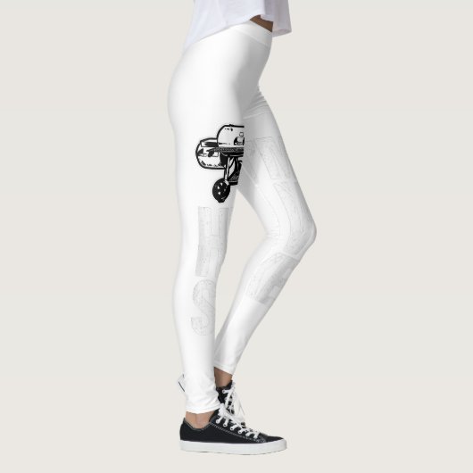 Ik ben een Zware roker BBQ T-Shirt Leggings (Rechts)