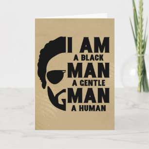Ik ben een zwart Man Afro Beard Gold  Kaart