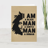Ik ben een zwart Man Afro Dreads Gold Vaderdag Kaart (Voorkant)