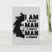Ik ben een zwart Man Afro Dreads Grey  Kaart (Voorkant)