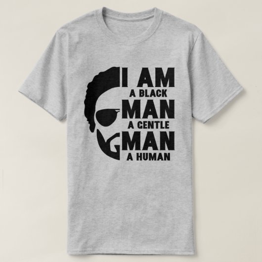 IK BEN EEN ZWART MAN (Baard) T-shirt (Design voorkant)