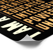 Ik ben een zwart Man - Black History Month Mannen  Poster (Hoek)