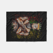 Ik ben een zwart Man en ik ben King Black History  Fleece Deken (Voorkant (Horizontaal))