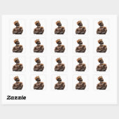 Ik ben een zwart Man Vierkante Sticker (Vel)