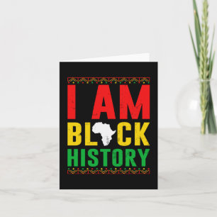 Ik ben een zwarte geschiedenis - Black History Mon Kaart