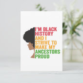 Ik ben een zwarte geschiedenis en ik probeer een a bedankkaart (Staand voorkant)