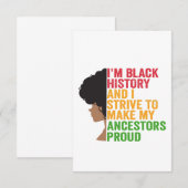 Ik ben een zwarte geschiedenis en ik probeer een a bedankkaart (Voorkant / Achterkant)