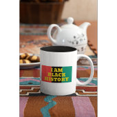 Ik ben een zwarte geschiedenis in Gold Font Coffee Tweekleurige Koffiemok