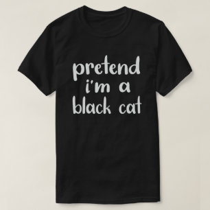Ik ben een zwarte kat, een klein halloween kostuum t-shirt