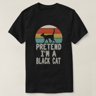 Ik ben een zwarte kat, een klein halloween kostuum t-shirt