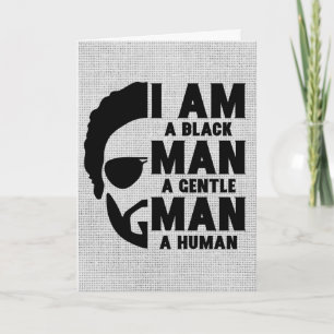 Ik ben een zwarte Man Afro baard grijs  Kaart