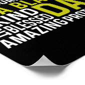 Ik ben een zwarte vader Funny Fathers Day Afro-Ame Poster (Hoek)