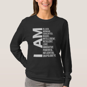 Ik ben een zwarte vrouw, prachtige, magische intel t-shirt