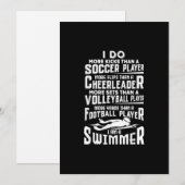 Ik ben een zwembere grappige zwembriem. feestdagenkaart (Voorkant / Achterkant)