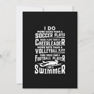 Ik ben een zwembere grappige zwembriem. feestdagenkaart