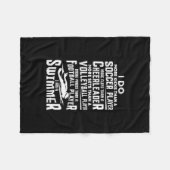 Ik ben een zwembere grappige zwembriem. fleece deken (Voorkant (Horizontaal))