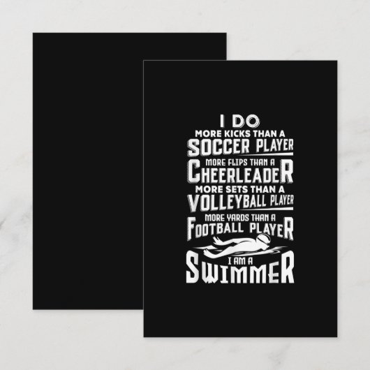 Ik ben een zwembere grappige zwembriem... kaart (Voorkant / Achterkant)