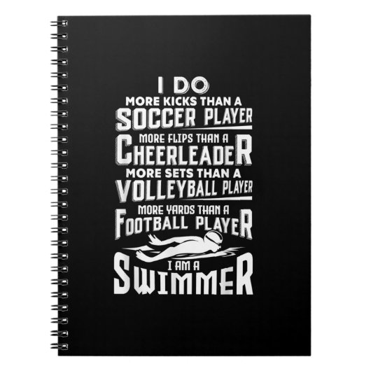 Ik ben een zwembere grappige zwembriem... notitieboek (Voorkant)