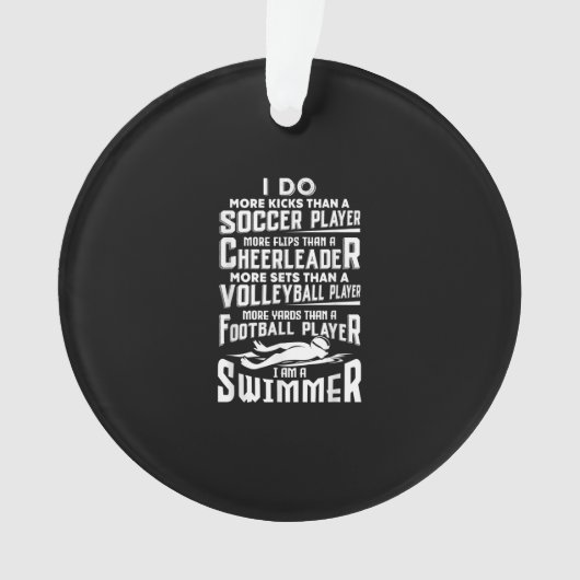 Ik ben een zwembere grappige zwembriem... ornament (voorkant)